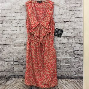 BeBop red khaki animal print dress NWT